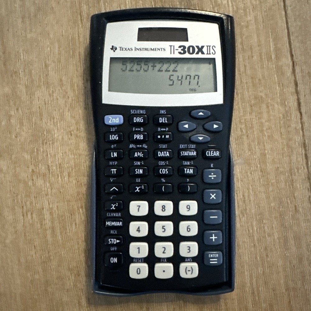 Texas Instruments TI-30XIIS Scientific Calculator, Black - Tested‎ Working